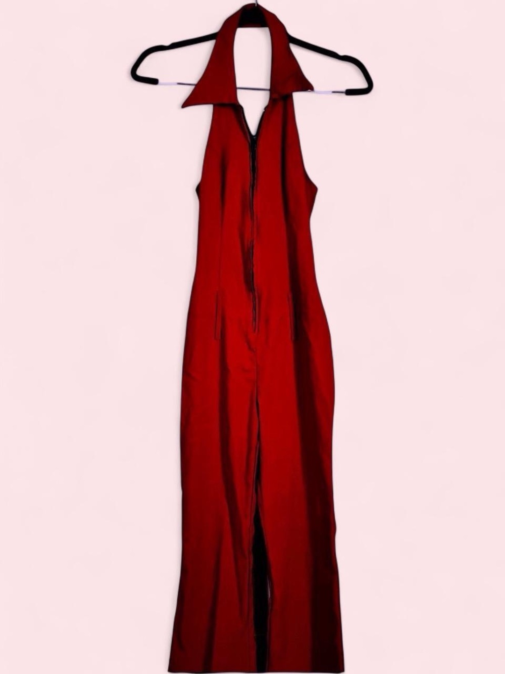 Y2K saboro red flare jumpsuit